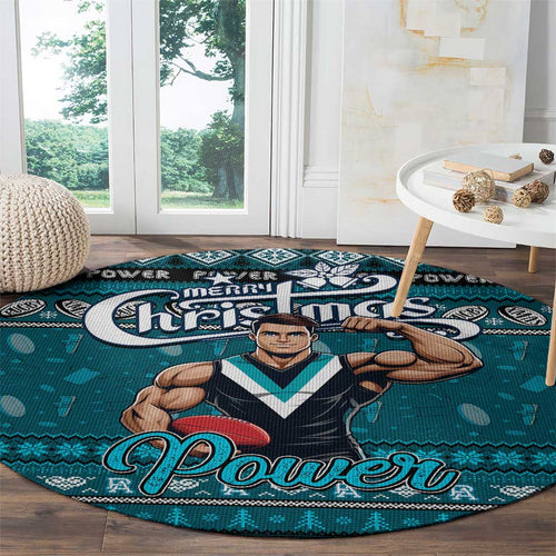 Power Football Xmas Round Carpet Australia AFL Mascot
