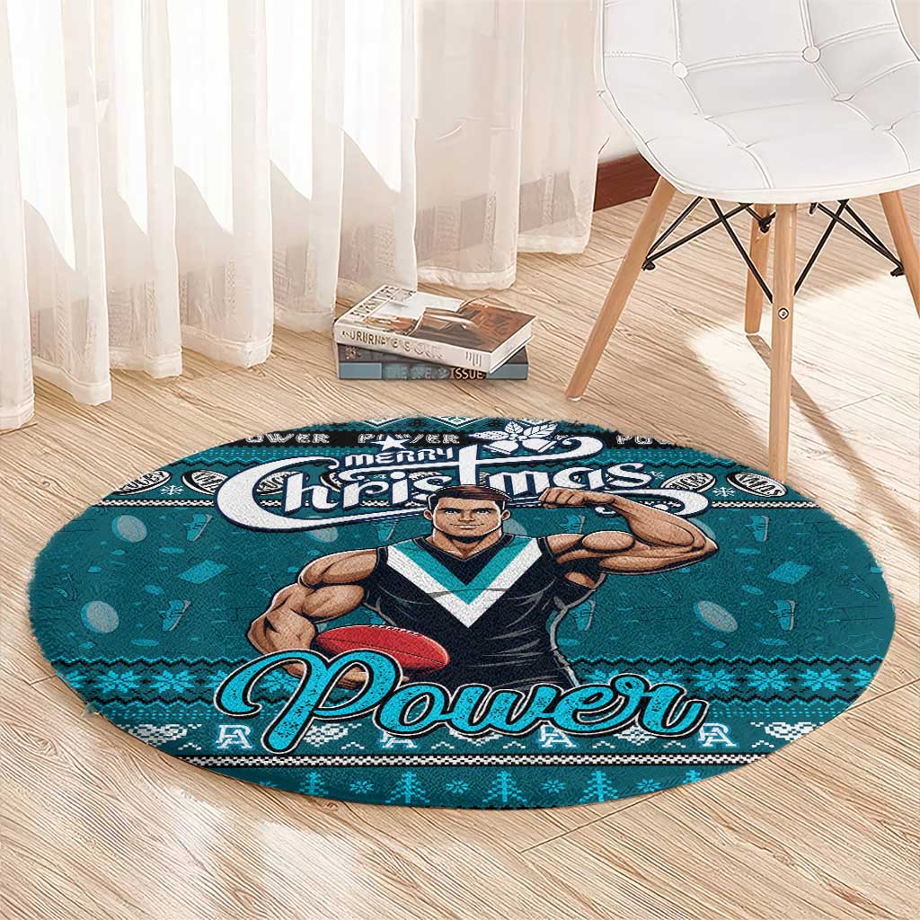 Power Football Xmas Round Carpet Australia AFL Mascot
