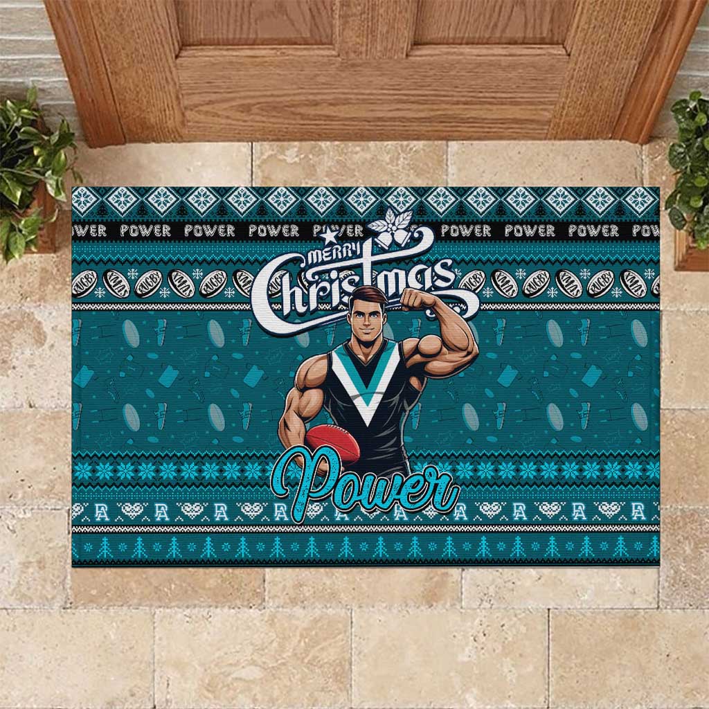 Power Football Xmas Rubber Doormat Australia AFL Mascot
