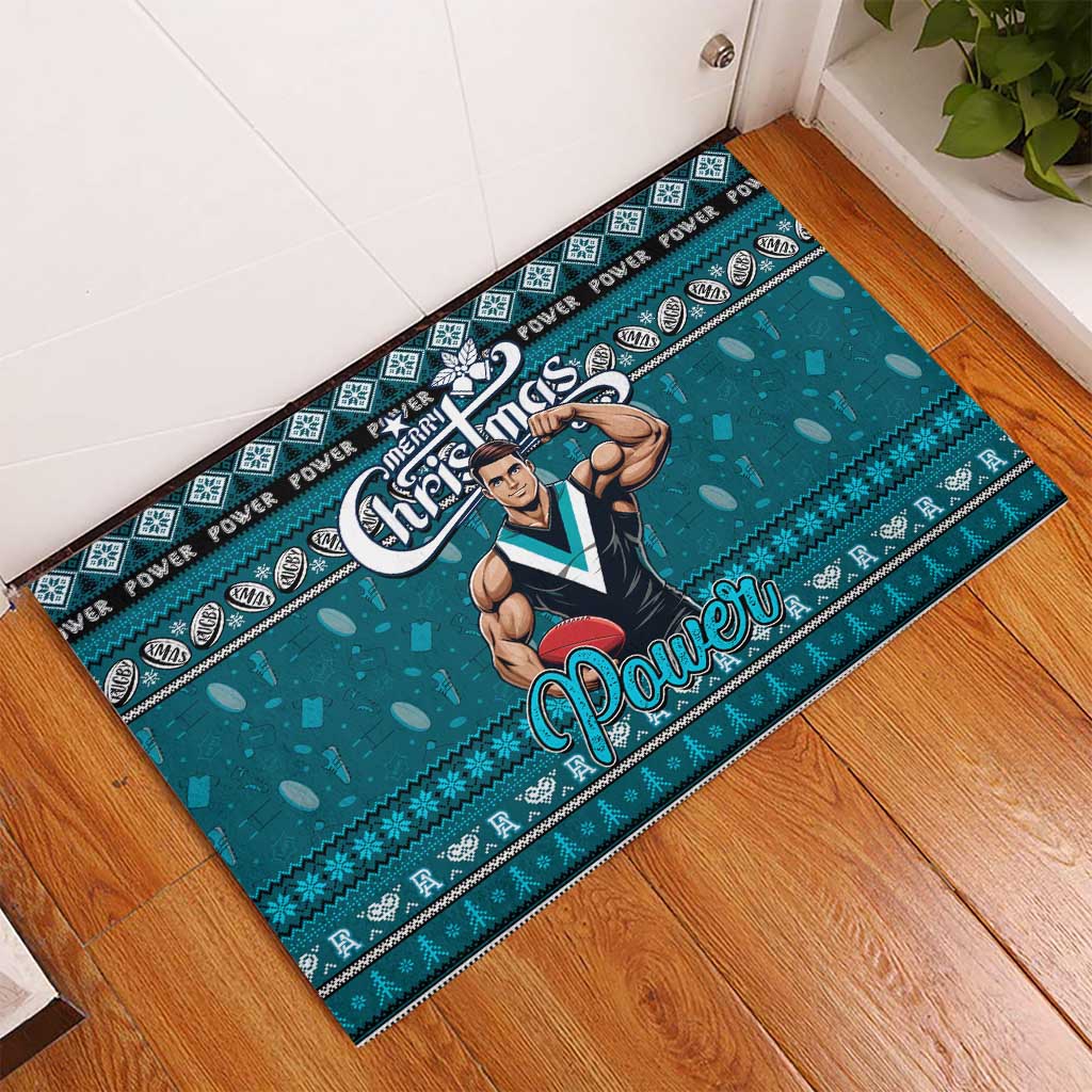 Power Football Xmas Rubber Doormat Australia AFL Mascot