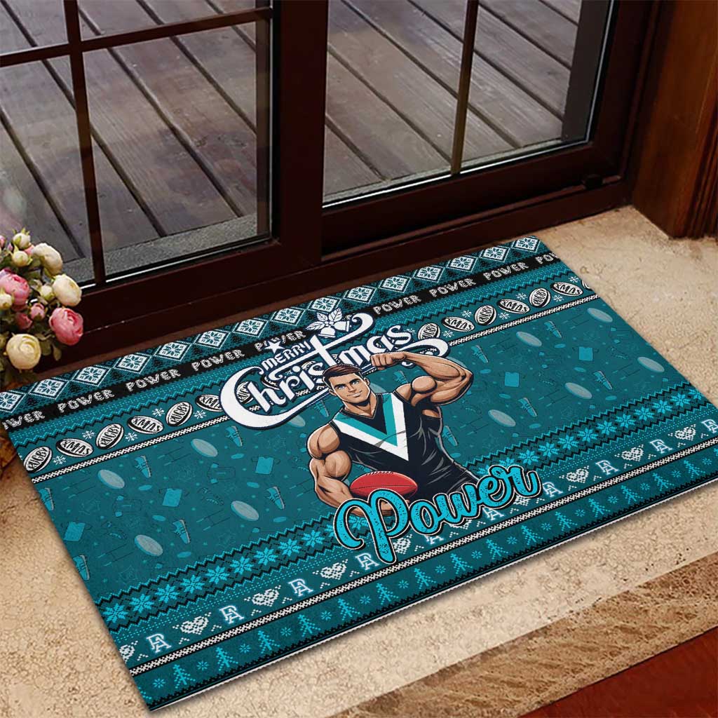 Power Football Xmas Rubber Doormat Australia AFL Mascot
