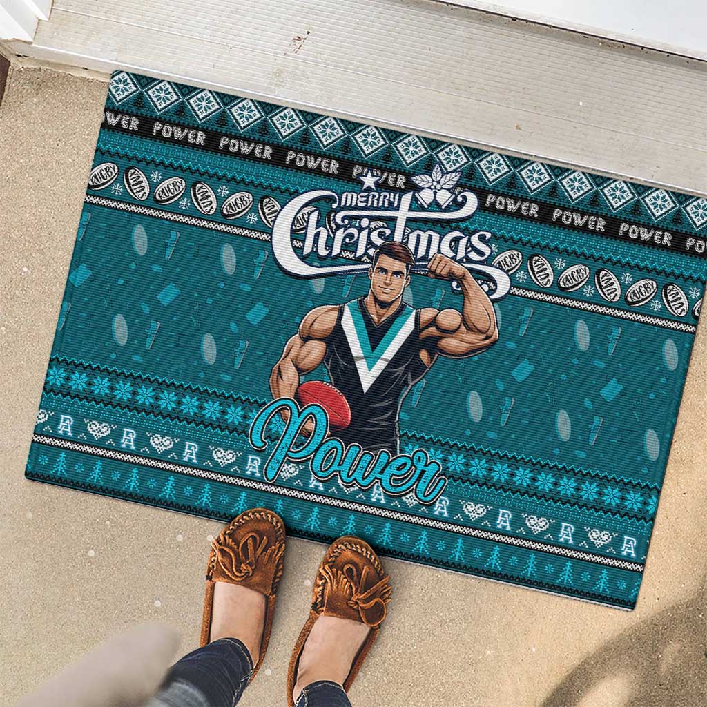Power Football Xmas Rubber Doormat Australia AFL Mascot