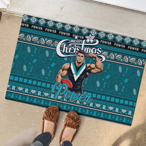 Power Football Xmas Rubber Doormat Australia AFL Mascot