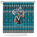 Power Football Xmas Shower Curtain Australia AFL Mascot