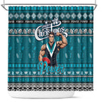 Power Football Xmas Shower Curtain Australia AFL Mascot