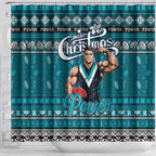 Power Football Xmas Shower Curtain Australia AFL Mascot