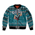 Personalized Power Rugby Xmas Sleeve Zip Bomber Jacket Australia AFL Mascot