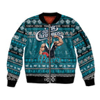 Personalized Power Rugby Xmas Sleeve Zip Bomber Jacket Australia AFL Mascot