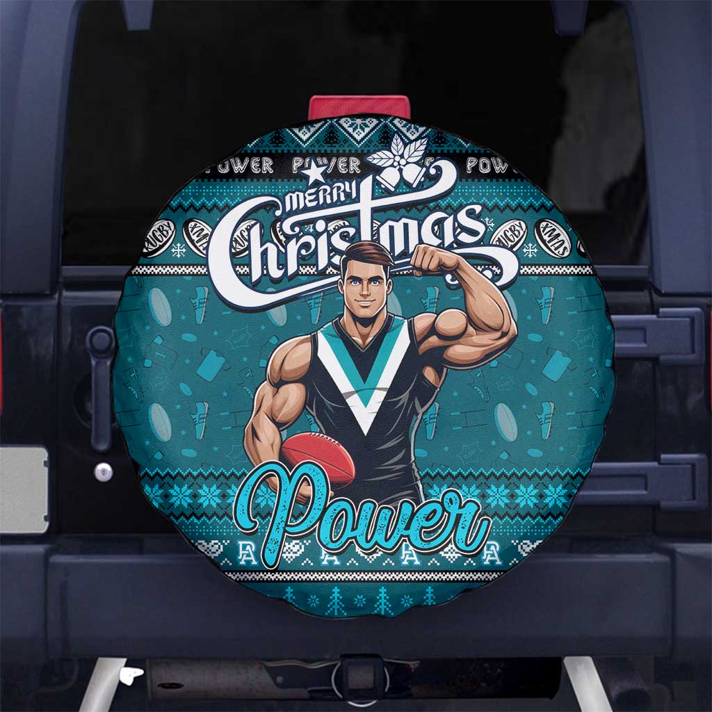 Power Football Xmas Spare Tire Cover Australia AFL Mascot