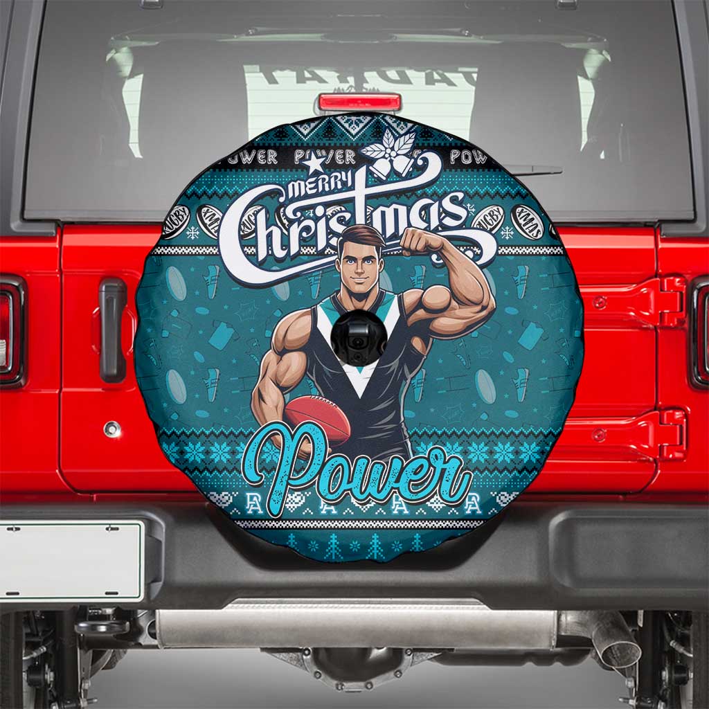 Power Football Xmas Spare Tire Cover Australia AFL Mascot