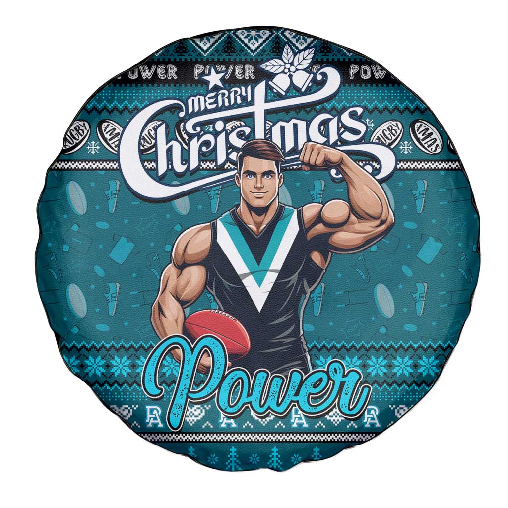 Power Football Xmas Spare Tire Cover Australia AFL Mascot