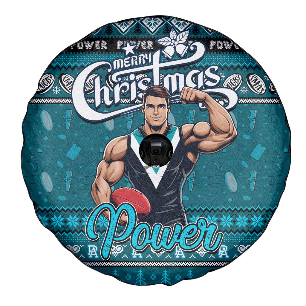 Power Football Xmas Spare Tire Cover Australia AFL Mascot