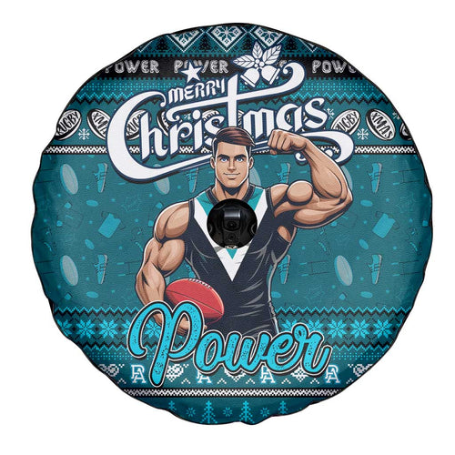 Power Football Xmas Spare Tire Cover Australia AFL Mascot