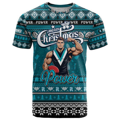 Personalized Power Rugby Xmas T Shirt Australia AFL Mascot