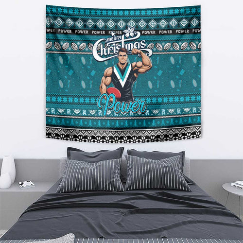 Power Football Xmas Tapestry Australia AFL Mascot
