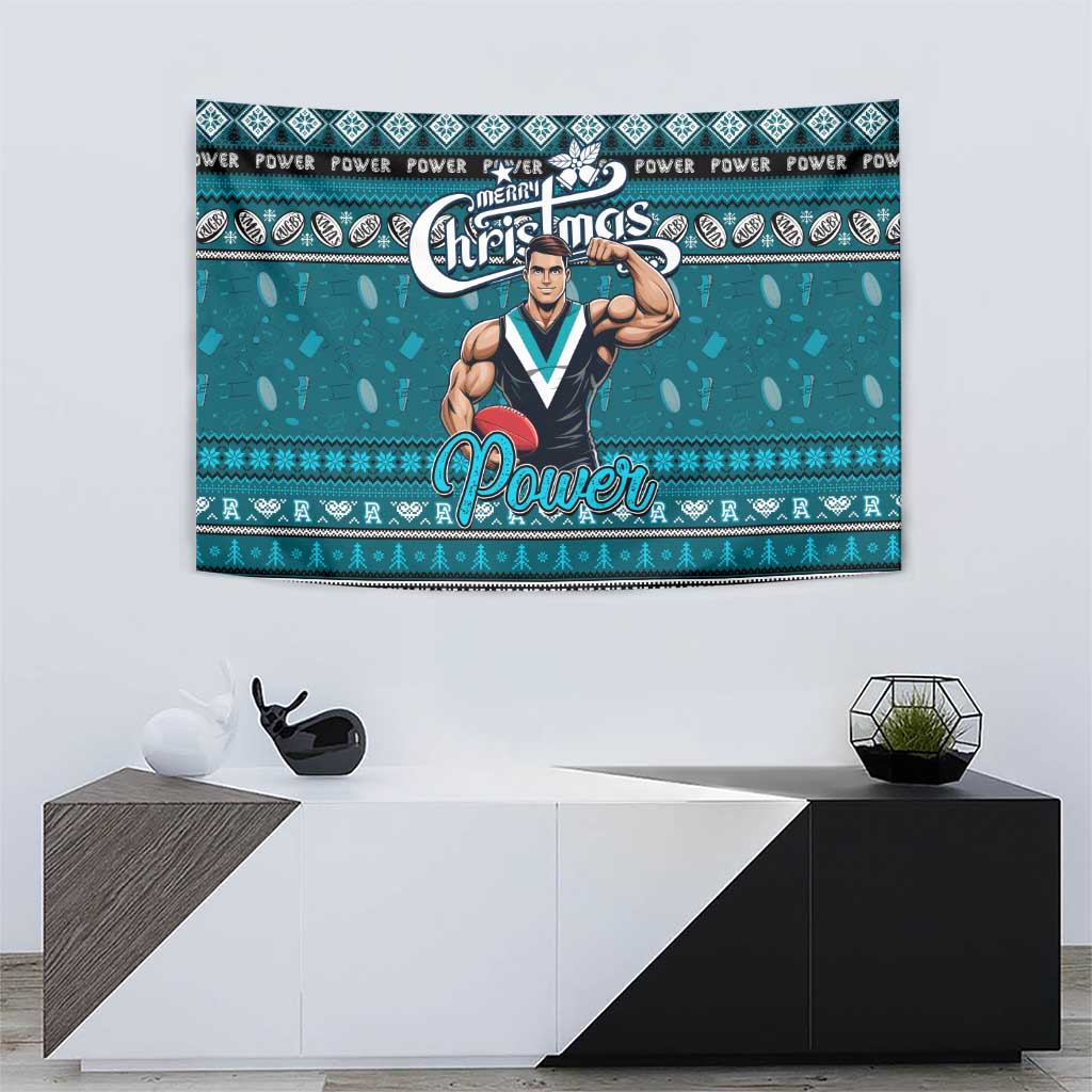 Power Football Xmas Tapestry Australia AFL Mascot