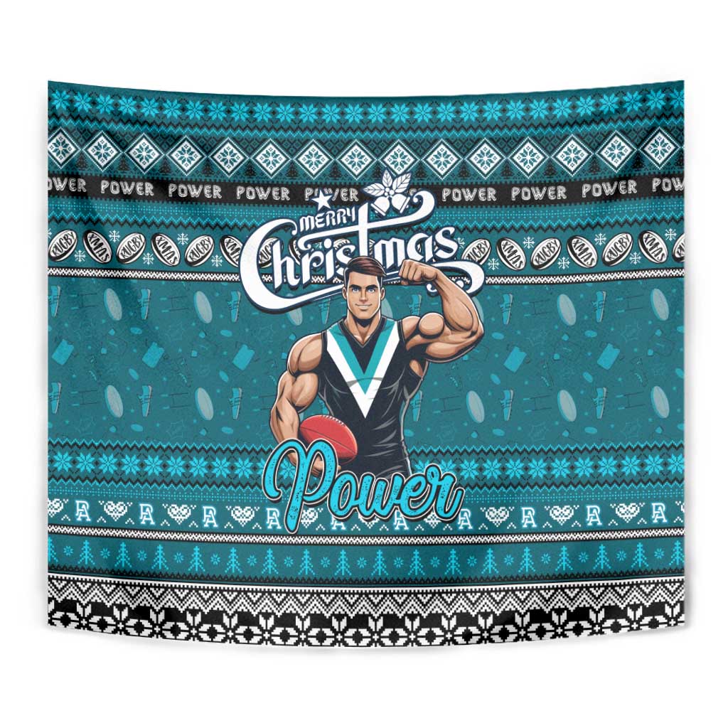 Power Football Xmas Tapestry Australia AFL Mascot