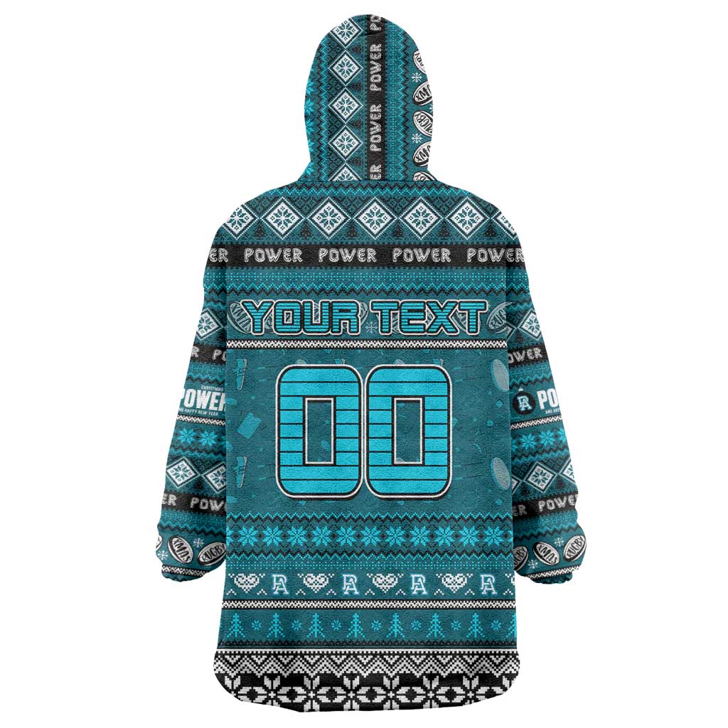 Personalized Power Rugby Xmas Wearable Blanket Hoodie Australia AFL Mascot
