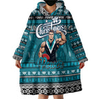 Personalized Power Rugby Xmas Wearable Blanket Hoodie Australia AFL Mascot