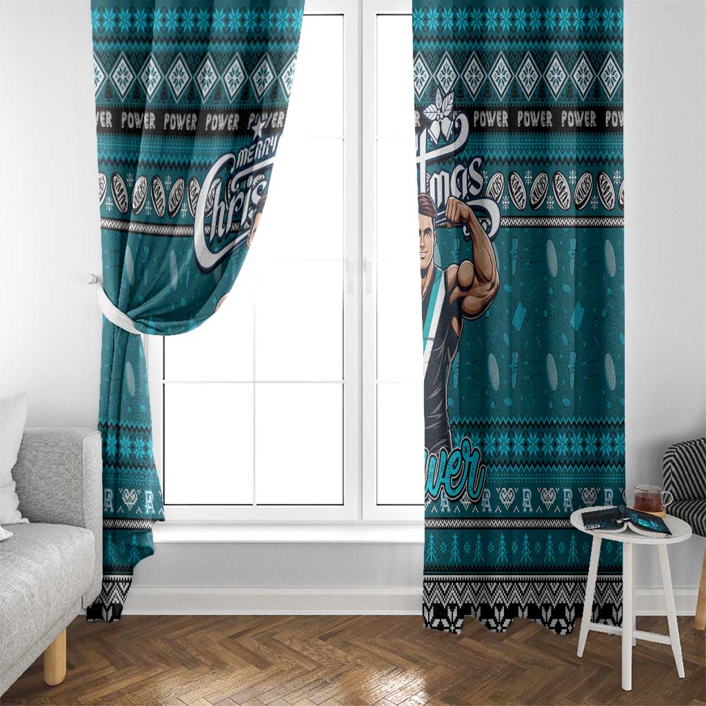 Power Football Xmas Window Curtain Australia AFL Mascot