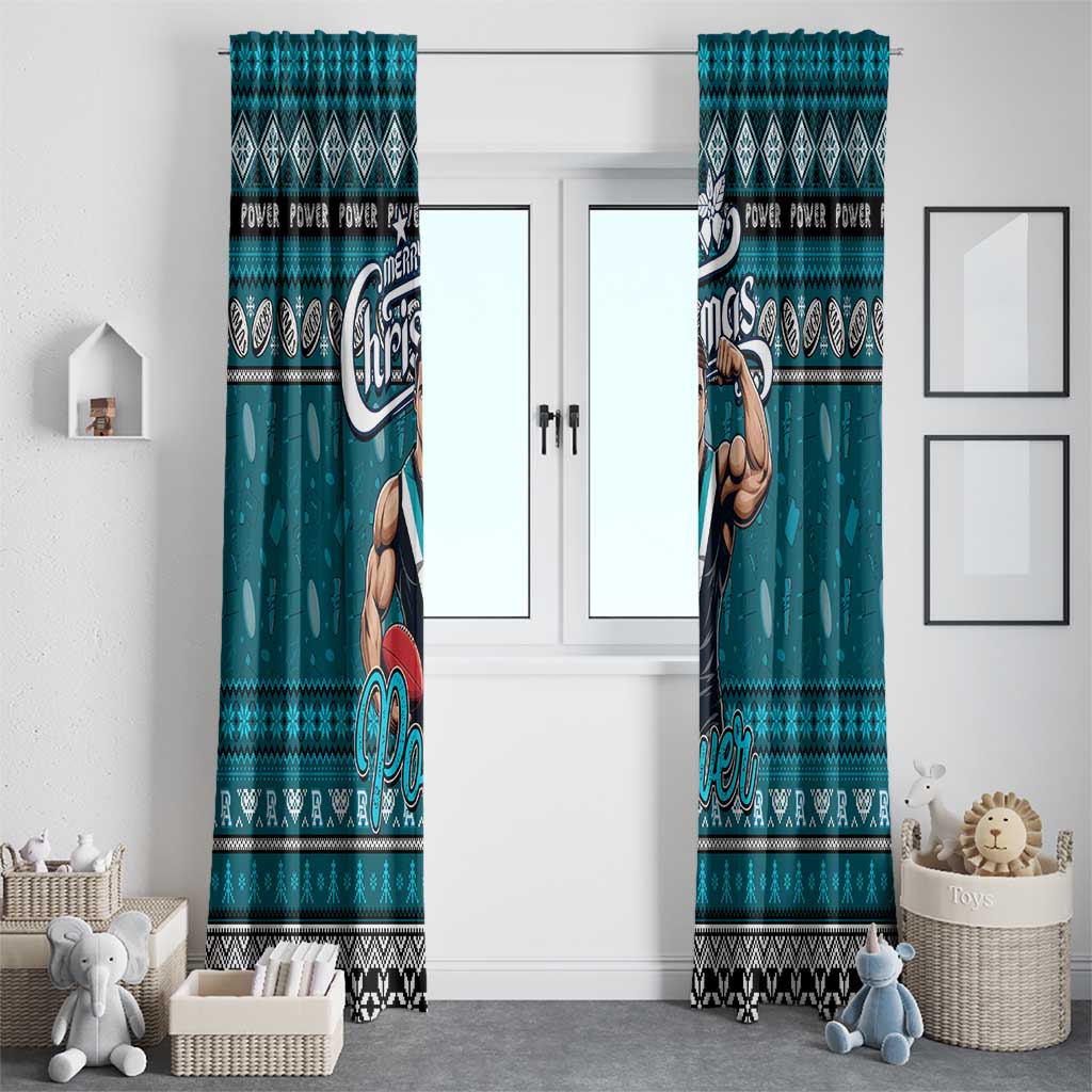 Power Football Xmas Window Curtain Australia AFL Mascot
