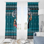 Power Football Xmas Window Curtain Australia AFL Mascot