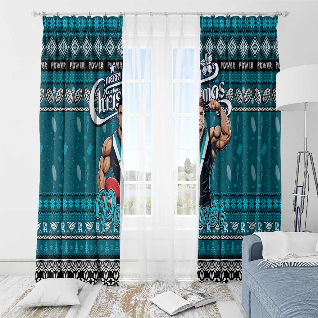 Power Football Xmas Window Curtain Australia AFL Mascot