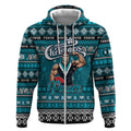 Personalized Power Rugby Xmas Zip Hoodie Australia AFL Mascot