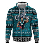 Personalized Power Rugby Xmas Zip Hoodie Australia AFL Mascot