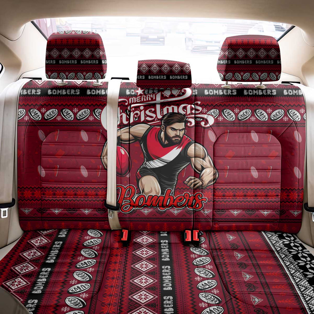 Bombers Football Xmas Back Car Seat Cover Australia AFL Mascot