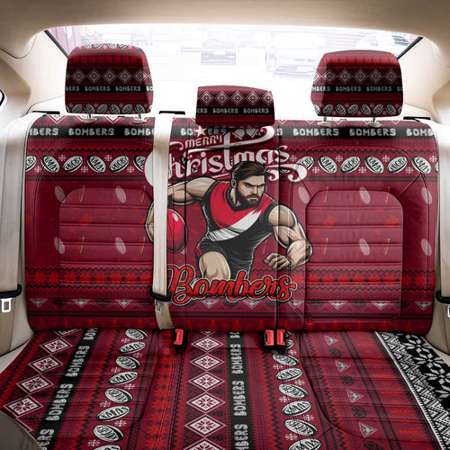 Bombers Football Xmas Back Car Seat Cover Australia AFL Mascot
