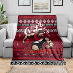 Bombers Football Xmas Blanket Australia AFL Mascot
