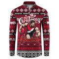 Personalized Bombers Rugby Xmas Button Sweatshirt Australia AFL Mascot