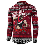 Personalized Bombers Rugby Xmas Button Sweatshirt Australia AFL Mascot