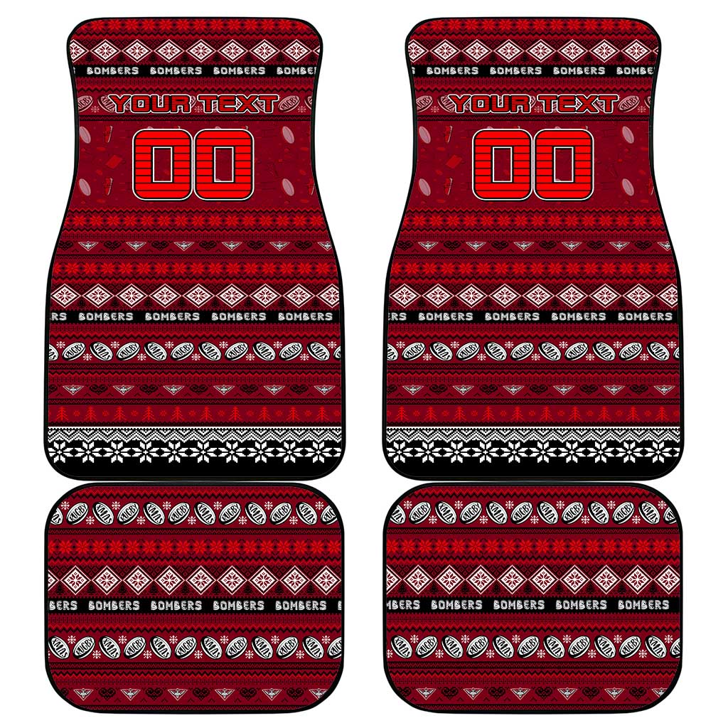 Bombers Football Xmas Car Mats Australia AFL Mascot