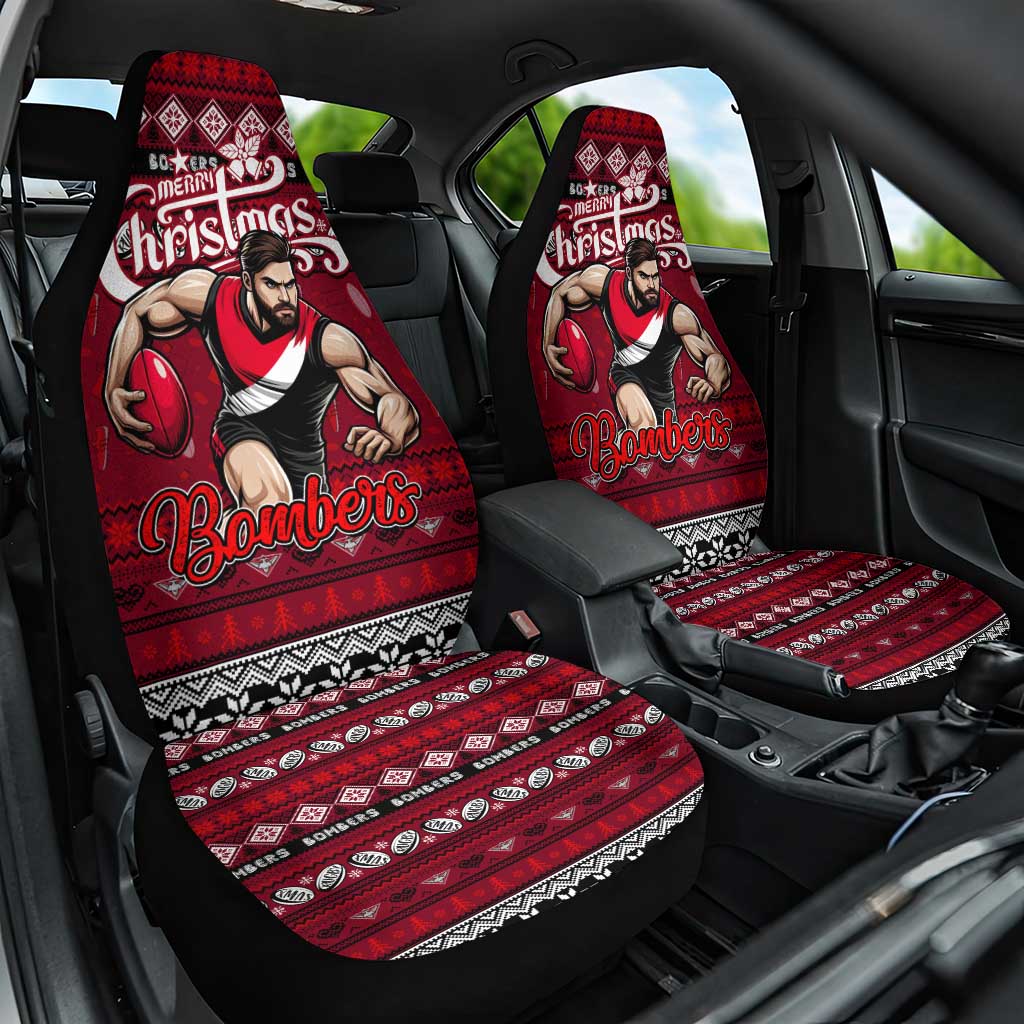 Bombers Football Xmas Car Seat Cover Australia AFL Mascot