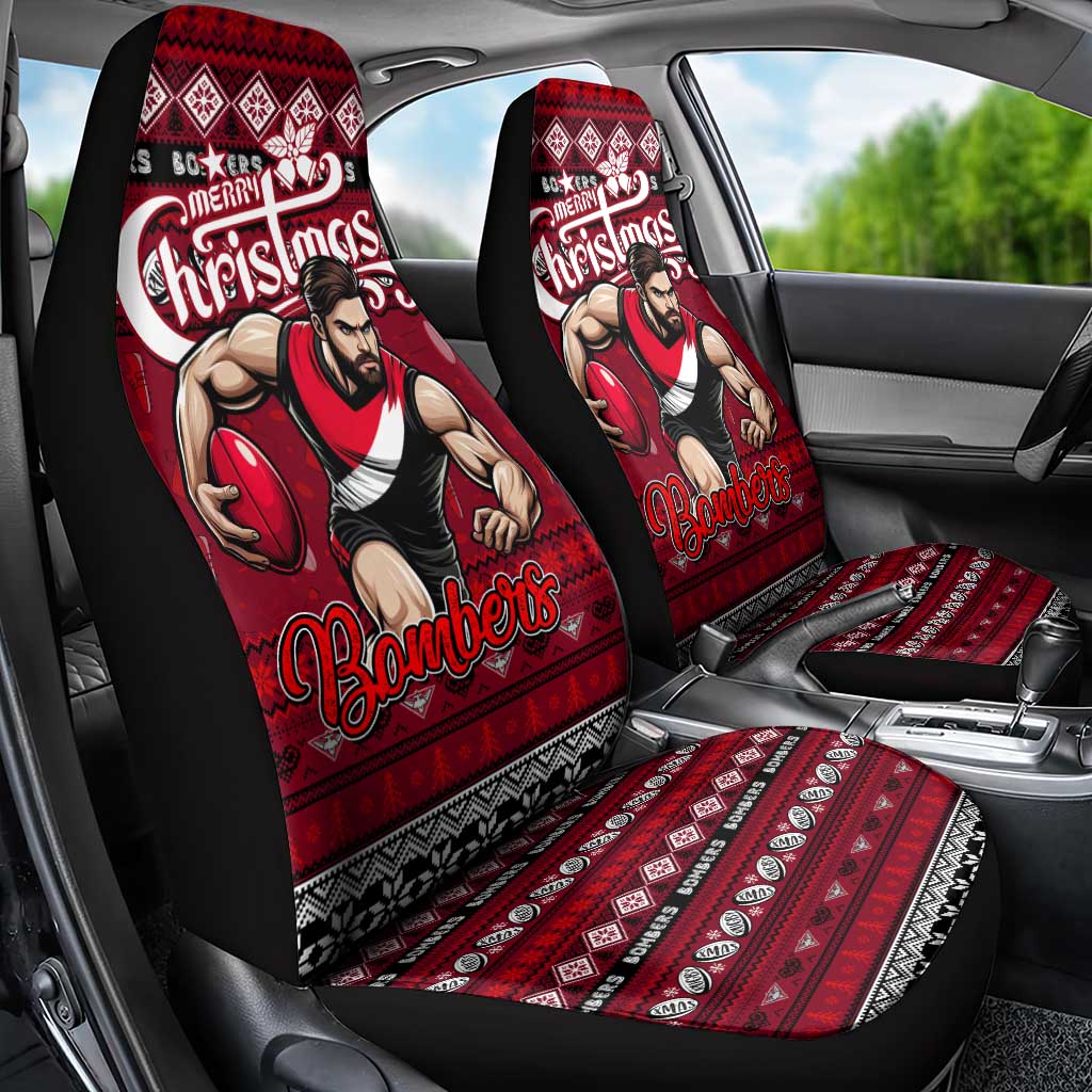 Bombers Football Xmas Car Seat Cover Australia AFL Mascot
