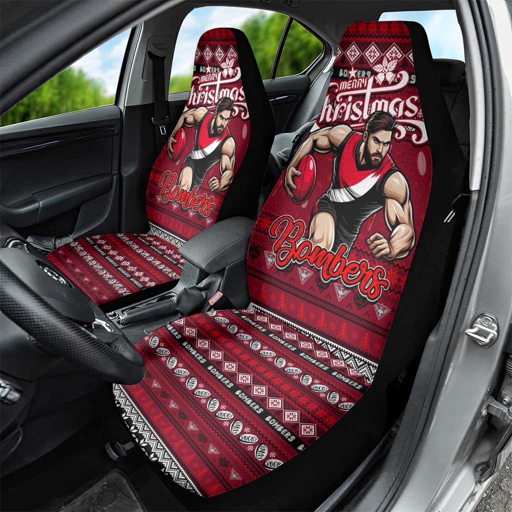 Bombers Football Xmas Car Seat Cover Australia AFL Mascot