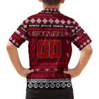 Personalized Bombers Rugby Xmas Family Matching Long Sleeve Bodycon Dress and Hawaiian Shirt Australia AFL Mascot