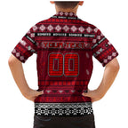Personalized Bombers Rugby Xmas Family Matching Mermaid Dress and Hawaiian Shirt Australia AFL Mascot