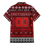 Personalized Bombers Rugby Xmas Family Matching Mermaid Dress and Hawaiian Shirt Australia AFL Mascot