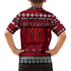 Personalized Bombers Rugby Xmas Family Matching Short Sleeve Bodycon Dress and Hawaiian Shirt Australia AFL Mascot