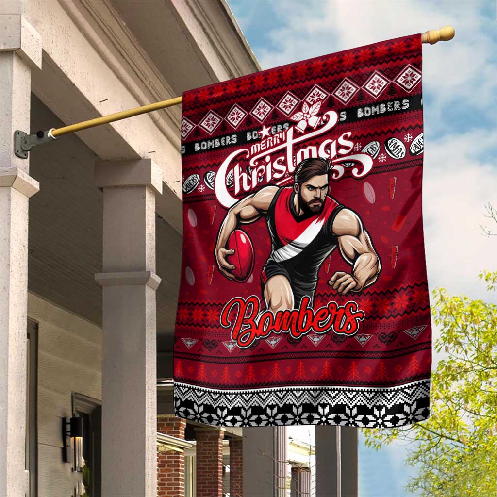 Bombers Football Xmas Garden Flag Australia AFL Mascot