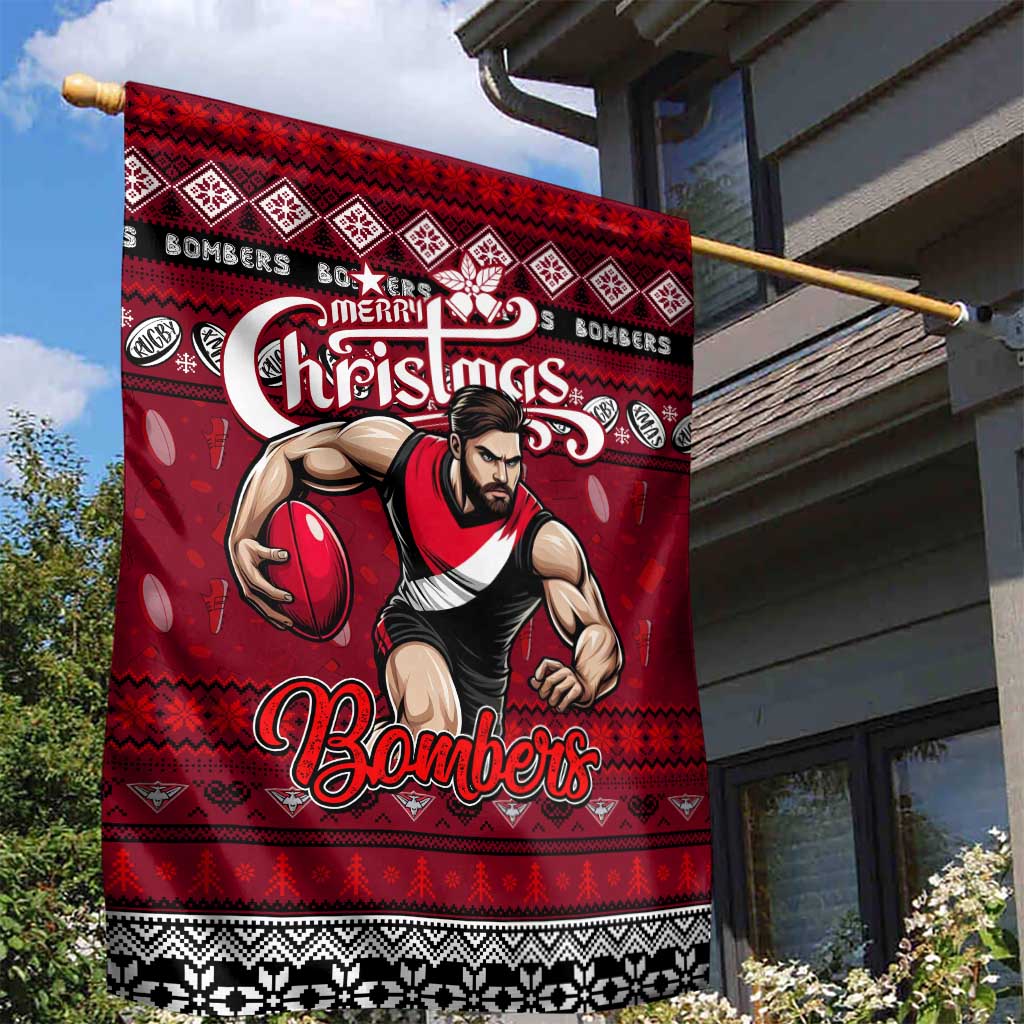 Bombers Football Xmas Garden Flag Australia AFL Mascot
