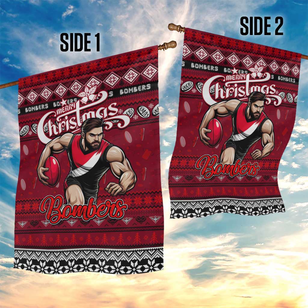 Bombers Football Xmas Garden Flag Australia AFL Mascot
