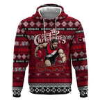 Personalized Bombers Rugby Xmas Hoodie Australia AFL Mascot
