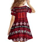 Personalized Bombers Rugby Xmas Kid Short Sleeve Dress Australia AFL Mascot