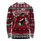 Personalized Bombers Rugby Xmas Long Sleeve Shirt Australia AFL Mascot