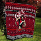 Bombers Football Xmas Quilt Australia AFL Mascot