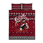 Bombers Football Xmas Quilt Bed Set Australia AFL Mascot